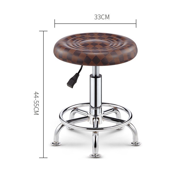 JOY Cheap Leather Waterproof Barber Chair Metal Lift Rotating Round Stool Sturdy Lift Chair for Bar Barber Shop Beauty Salon