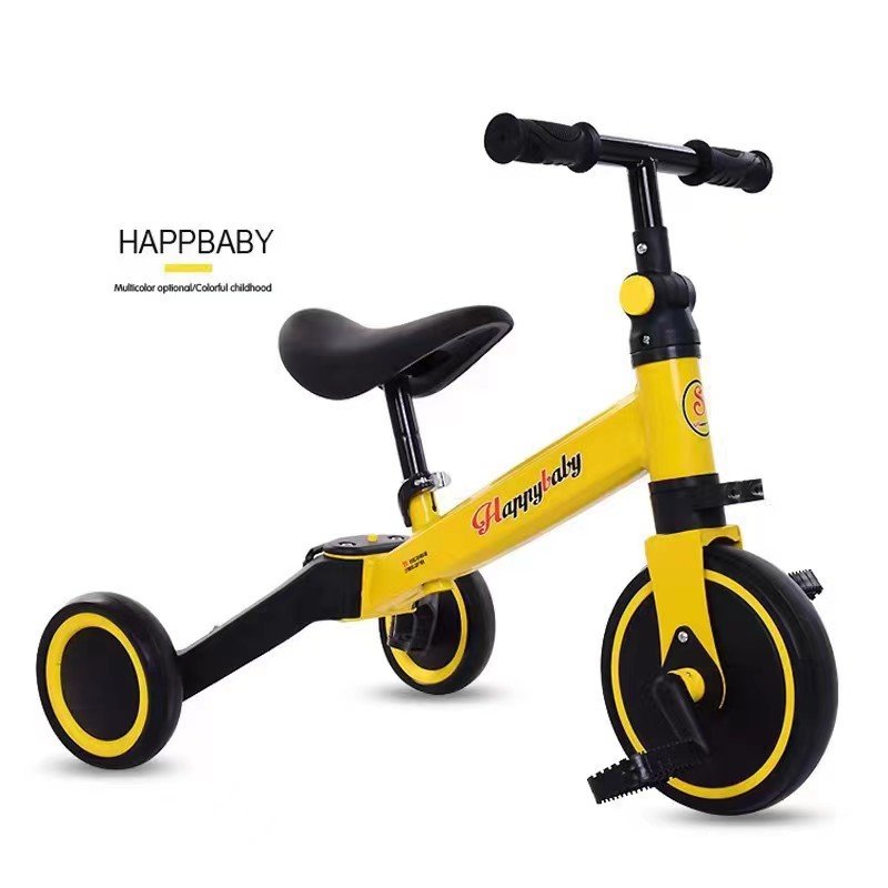 cheap price Balance Bike Kids Stroller Trolley Pedal Tricycle PU Wheels Children Tricycle Kick Scooter Children