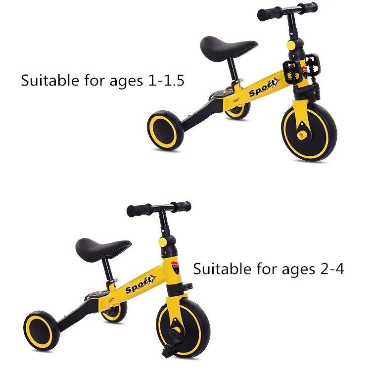 cheap price Balance Bike Kids Stroller Trolley Pedal Tricycle PU Wheels Children Tricycle Kick Scooter Children