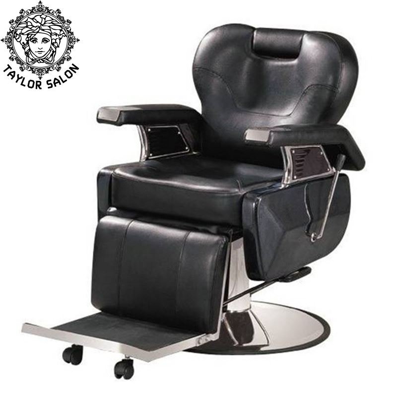 black classic hair salon barber chair with hydraulic recline