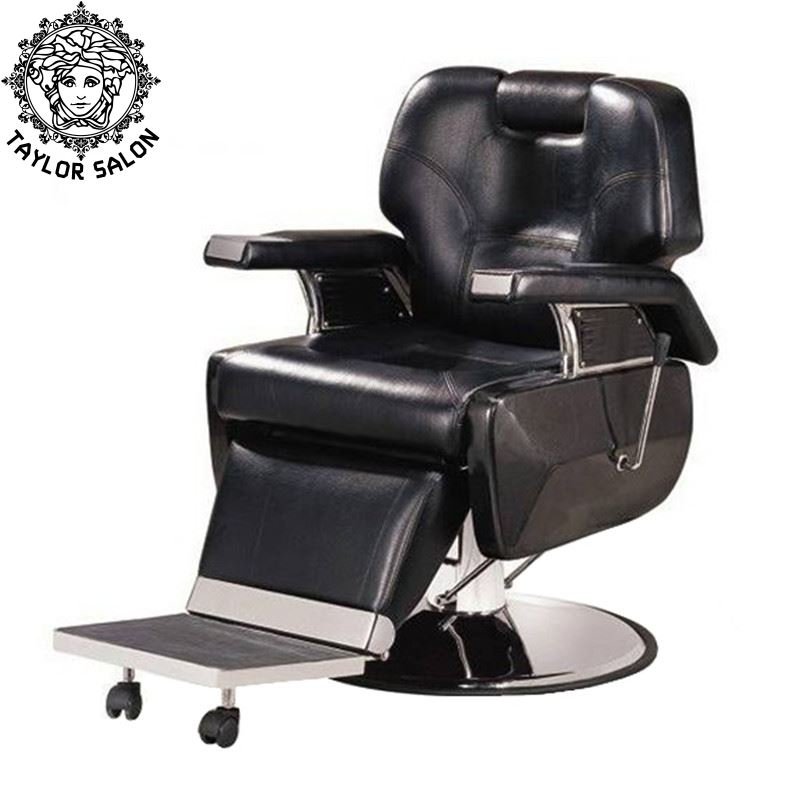 black classic hair salon barber chair with hydraulic recline