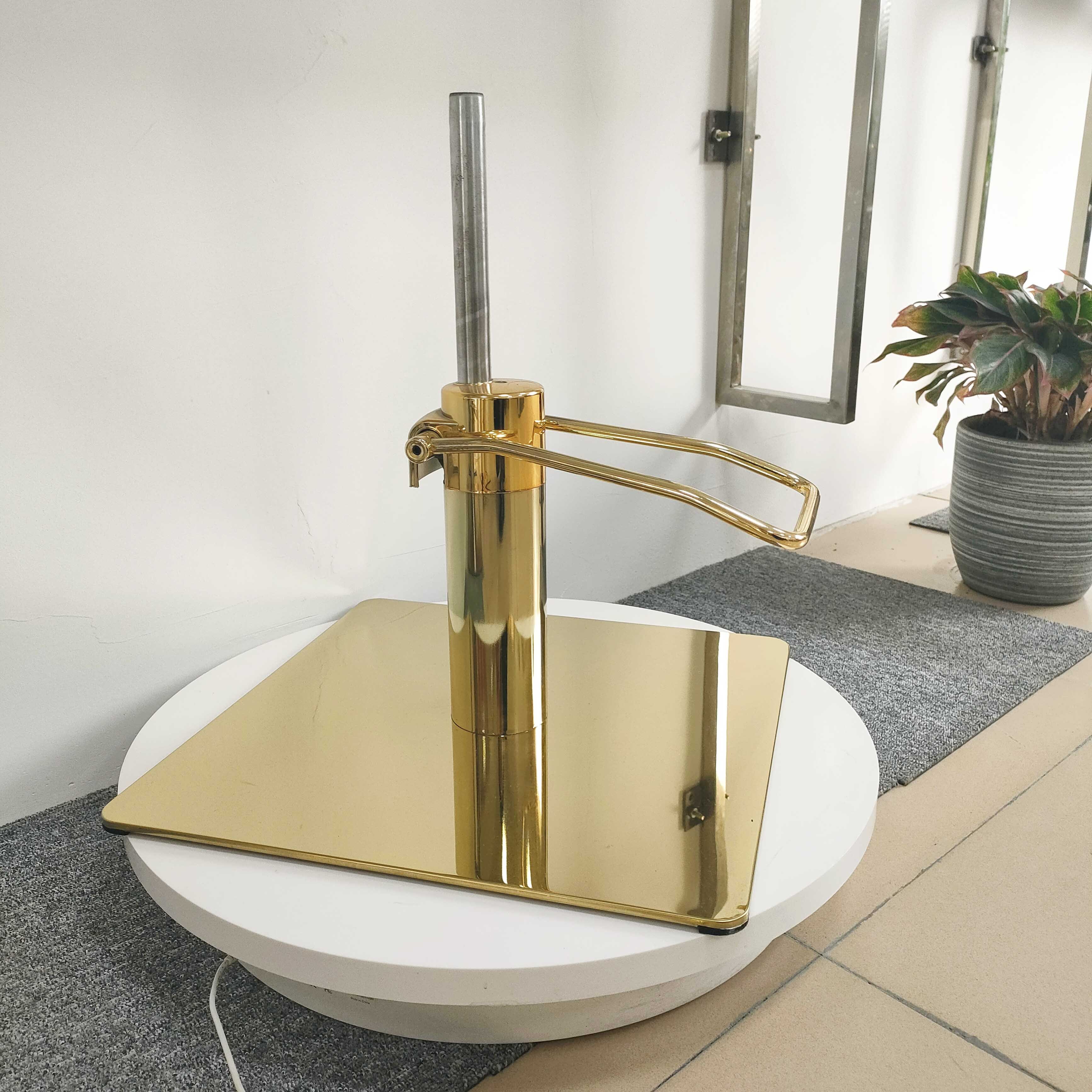 Salon Furniture Barber Salon Chair Accessories Gold Square Base Hydraulic Pump Footrest/Foot Rest for Salon Chair