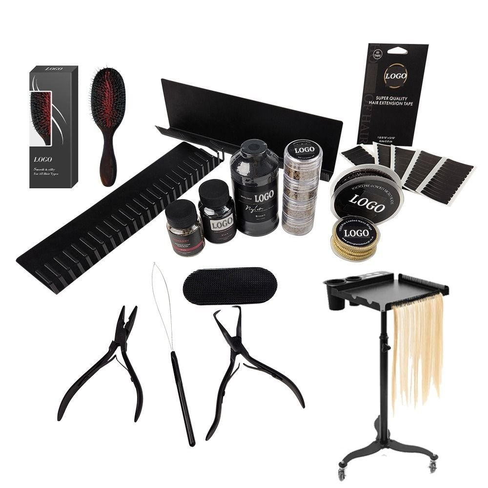 Salon Shop Durable Hair Extensions Hanging Tool Portable stainless steel Wig Hair Extension Holder Stand Display