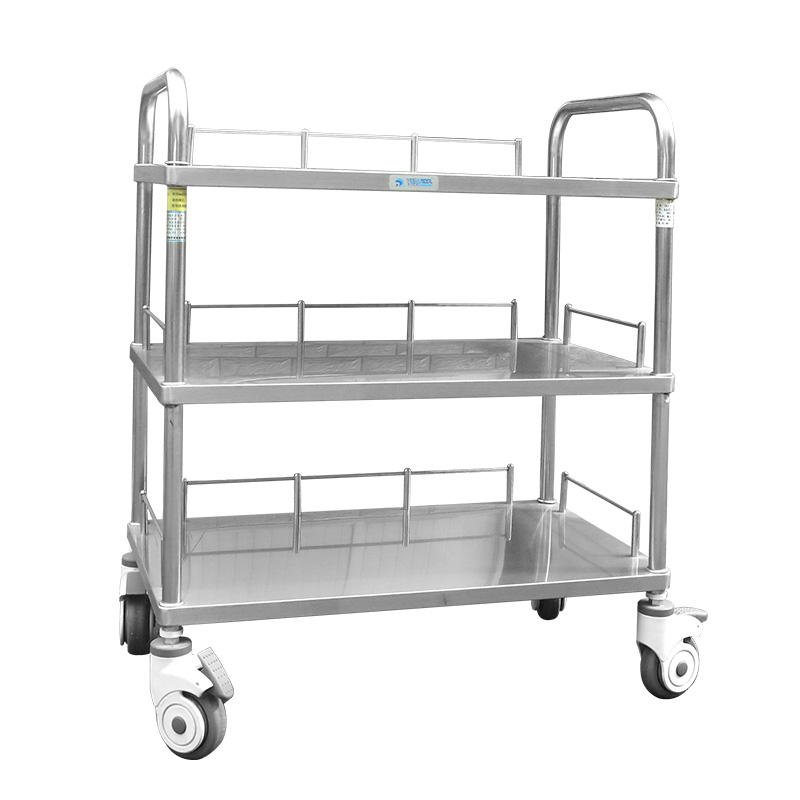 Hospital Medicine Trolley Stainless Steel Medical Instrument Trolley