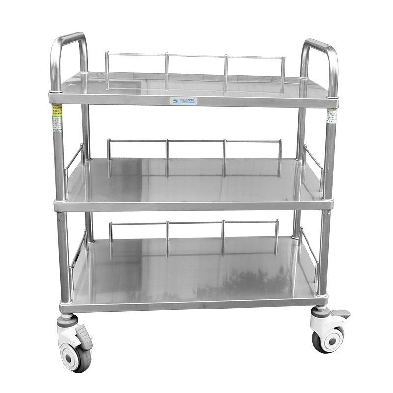 Hospital Medicine Trolley Stainless Steel Medical Instrument Trolley