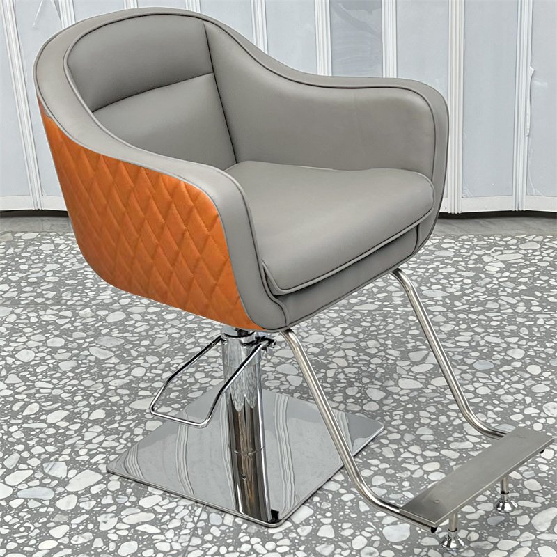Easy leisure barber chair lightweight luxury PU leather customizable color pump design