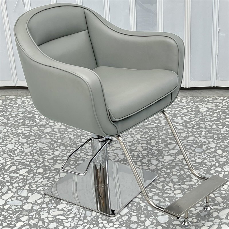 Easy leisure barber chair lightweight luxury PU leather customizable color pump design