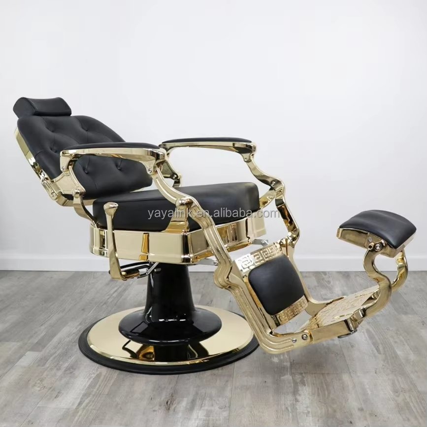 barber chairs vintage color black and gold with modern luxury men barber chair for barber chair heavy duty for sale
