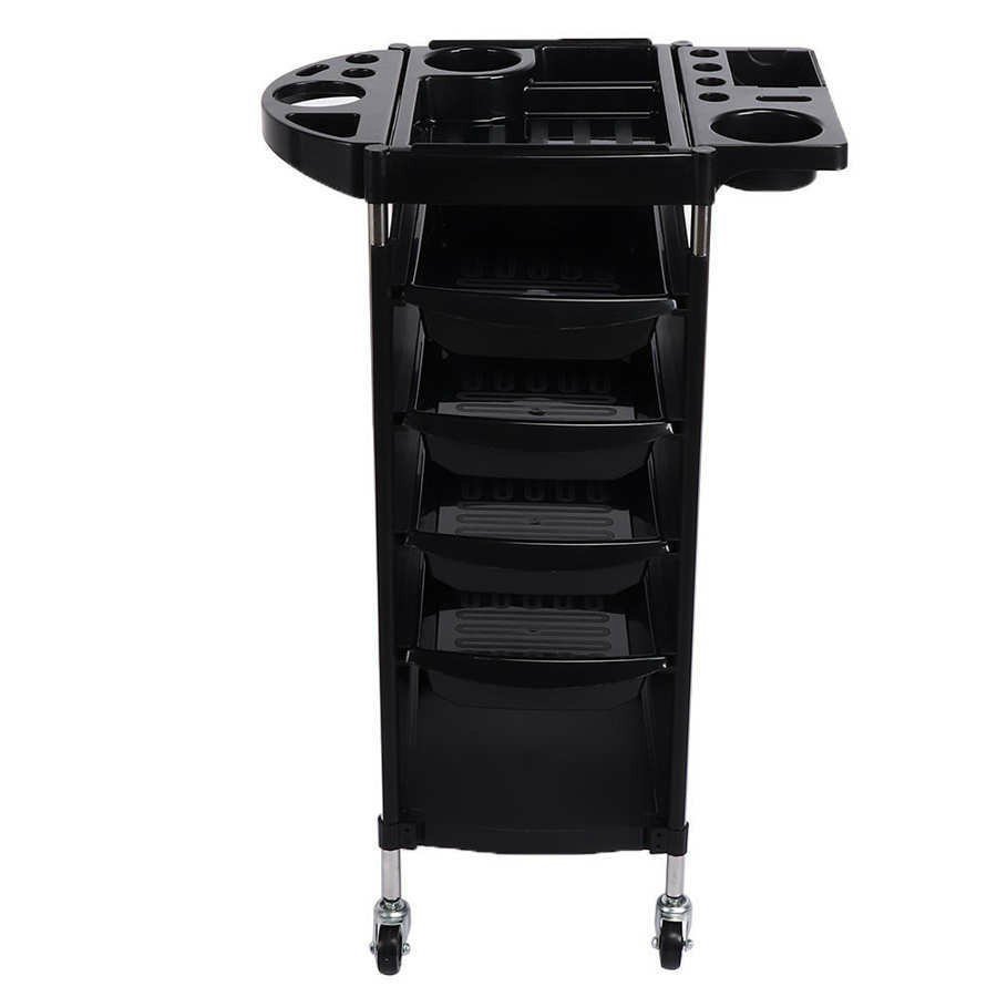 Durable Hairdressing Rolling Trolley Cart Beauty Tool Station with Movable Drawers and Wheels Functional Working Cart