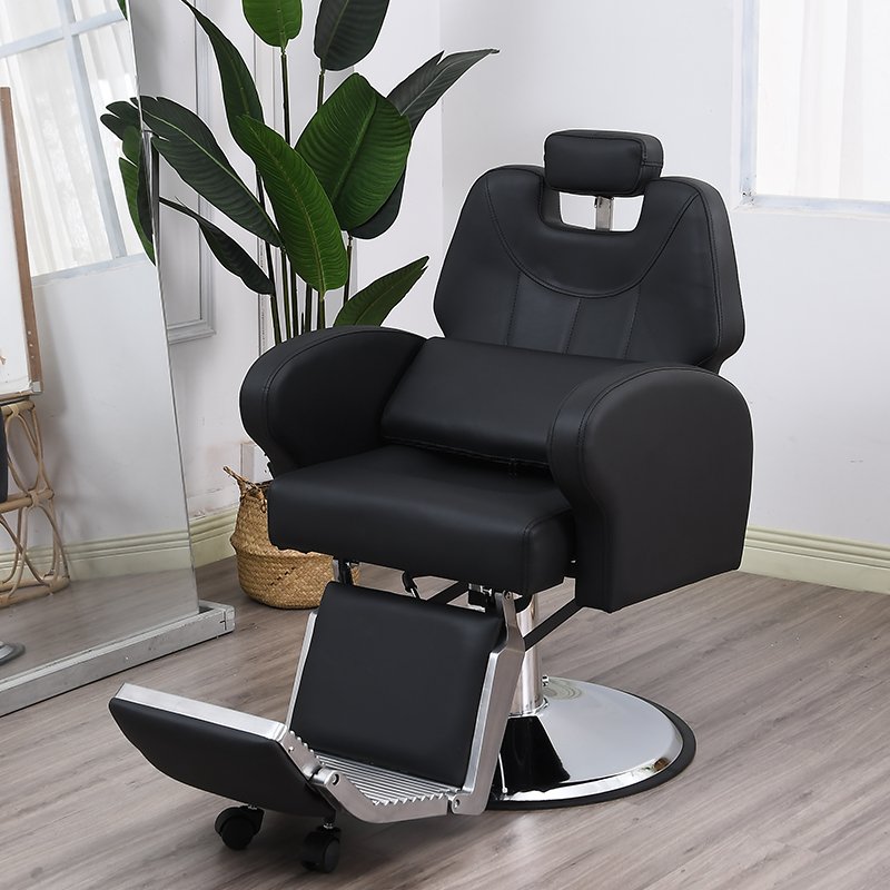 Modern high quality beauty hair salon chair black rotatable barber chairs for sale