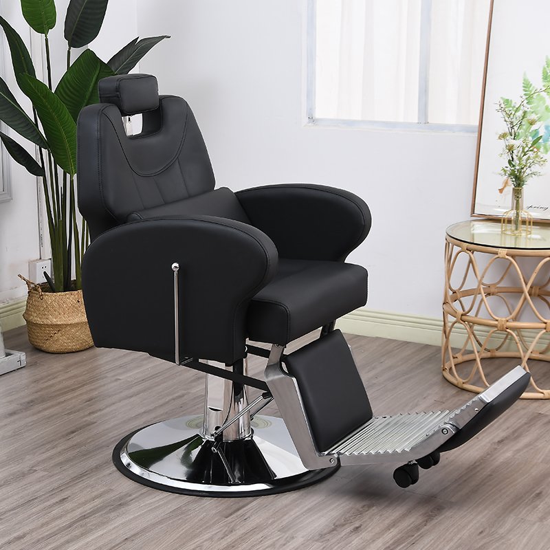 Modern high quality beauty hair salon chair black rotatable barber chairs for sale