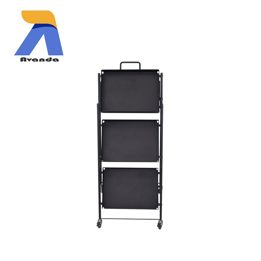 Commercial Furniture Saloon Equipments 3 Tier Hair Salon Trolley With Wheels For Wholesale