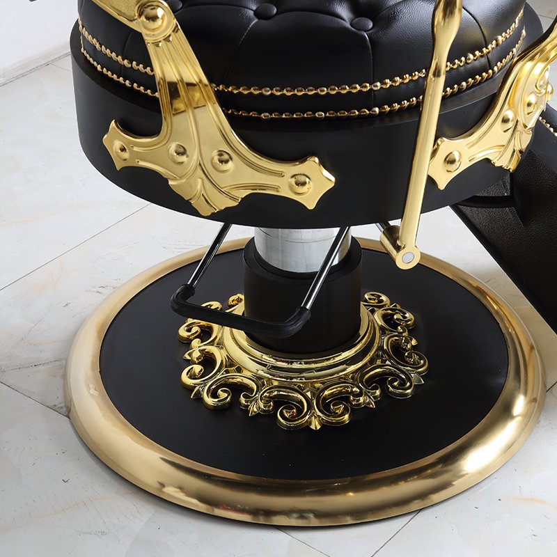 Vintage Beauty Salon Furniture Luxury Royal Gold Hairdressing Chair Antique Barber Shop Chair For Sale