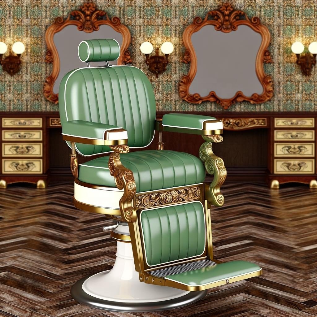 Modern Barber Chair with Adjustable Recline and Swivel Base High Quality