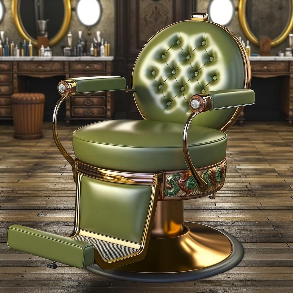 Modern Barber Chair with Adjustable Recline and Swivel Base High Quality
