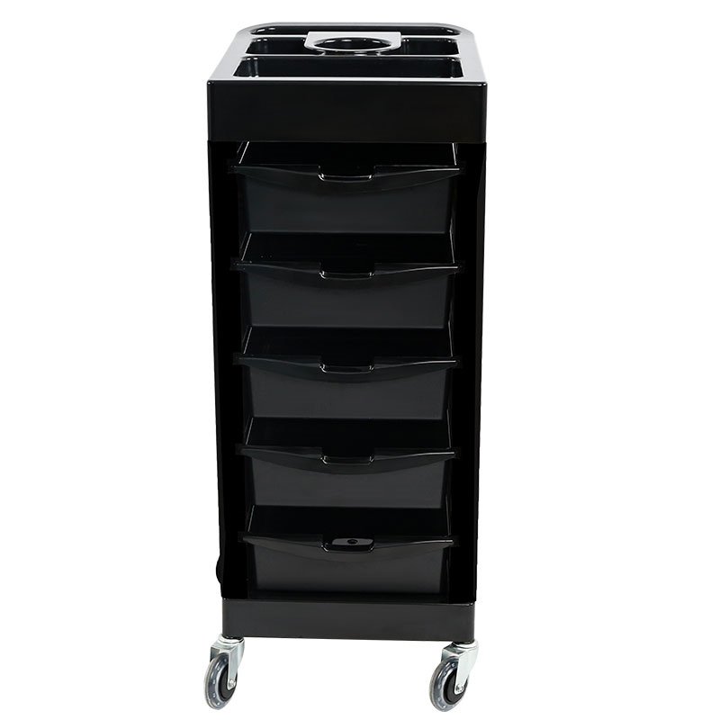 Hair Salon Trolley Cart with Lock and Rolling Wheels Equipped with Spacious Drawers for Neat Storage of Beauty and Hair Products