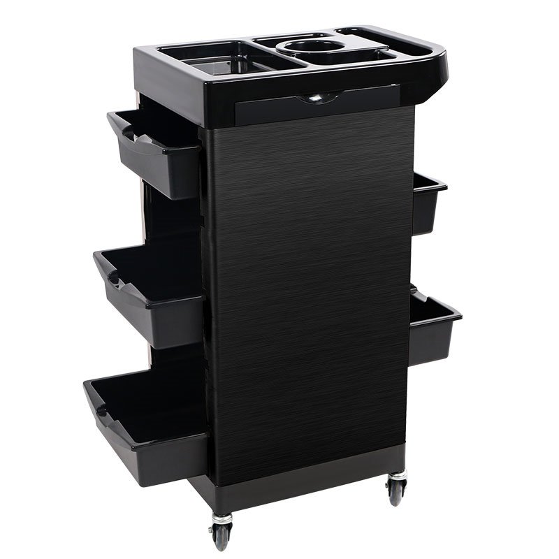 Hair Salon Trolley Cart with Lock and Rolling Wheels Equipped with Spacious Drawers for Neat Storage of Beauty and Hair Products