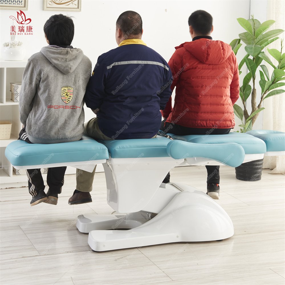 Hot Selling ergonomic aesthetic bed Beauty Beautician Salon 4 3 Motor Electric Facial Spa Massage Table Luxury Lash Bed