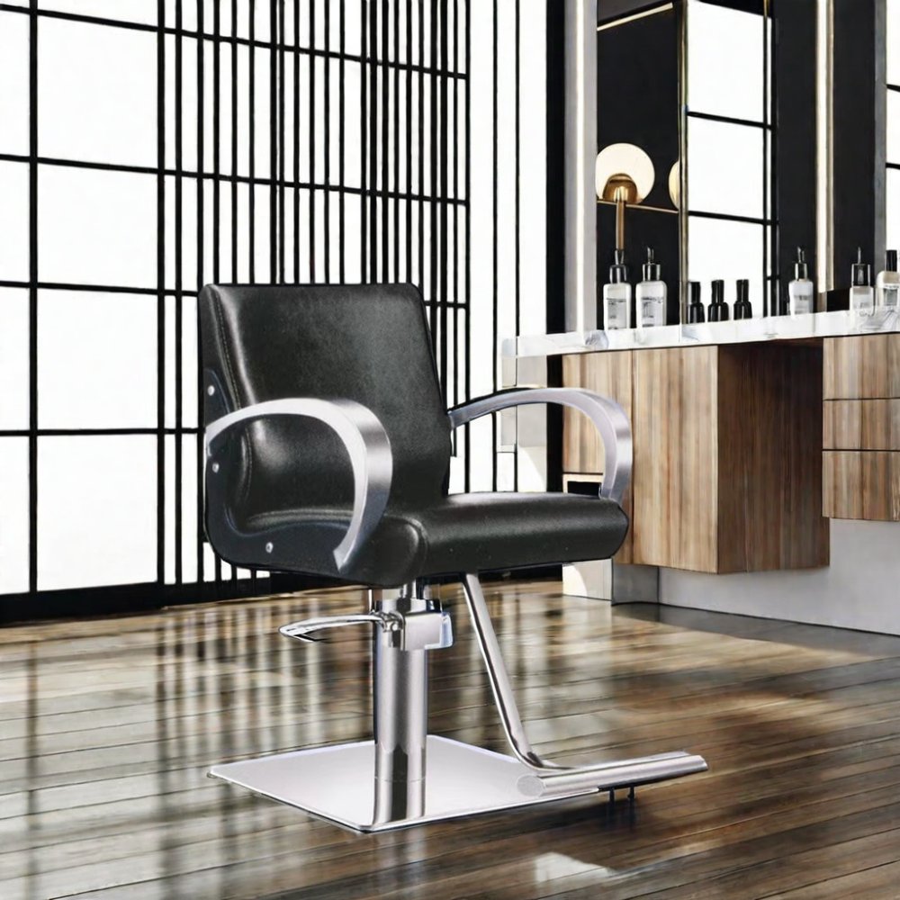 Black Beauty Babeauty Tooltique Barber Chair Salon Equipment Furniture Hair Saloon Chairs Leather Modern Synthetic Leather 5pcs