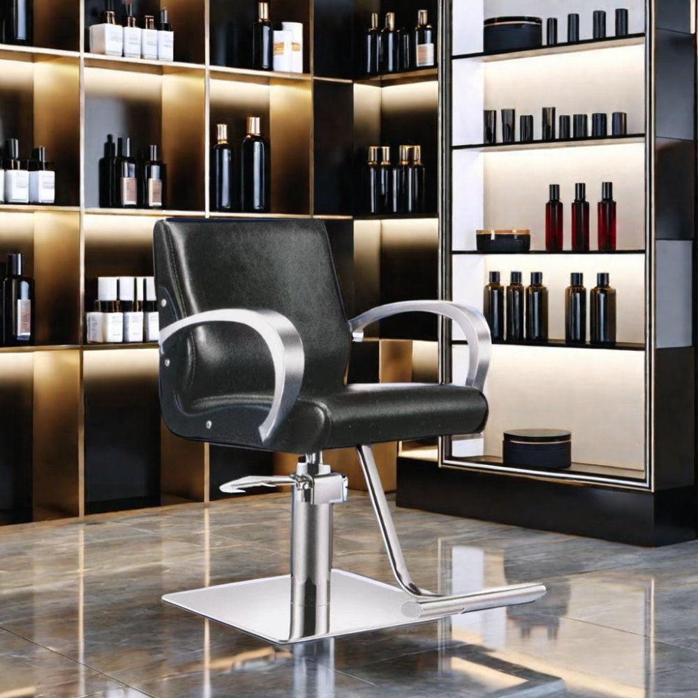 Black Beauty Babeauty Tooltique Barber Chair Salon Equipment Furniture Hair Saloon Chairs Leather Modern Synthetic Leather 5pcs