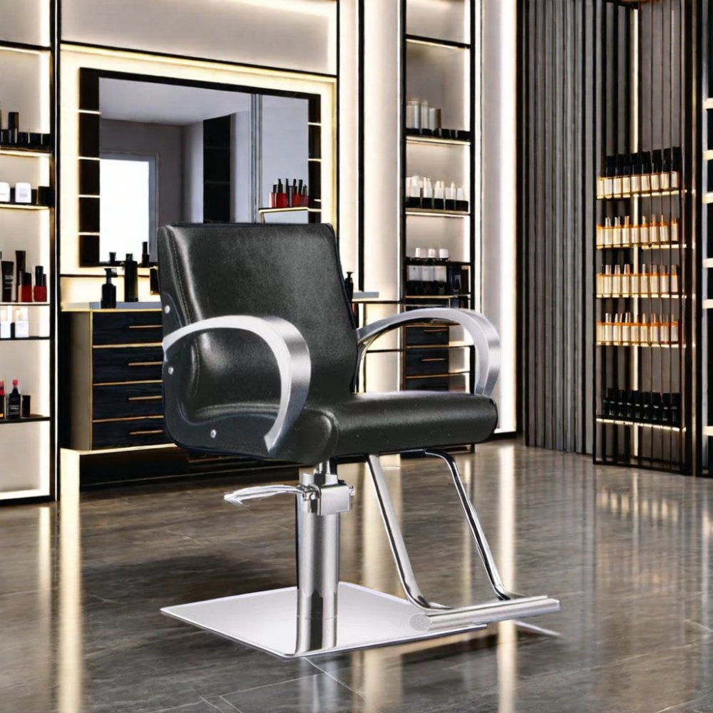Black Beauty Babeauty Tooltique Barber Chair Salon Equipment Furniture Hair Saloon Chairs Leather Modern Synthetic Leather 5pcs