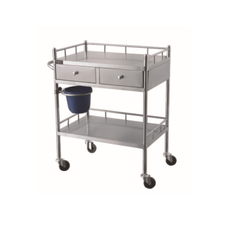 Medicine delivery medical care instrument hospital trolley furniture medical cart salon stainless steel cart with drawers