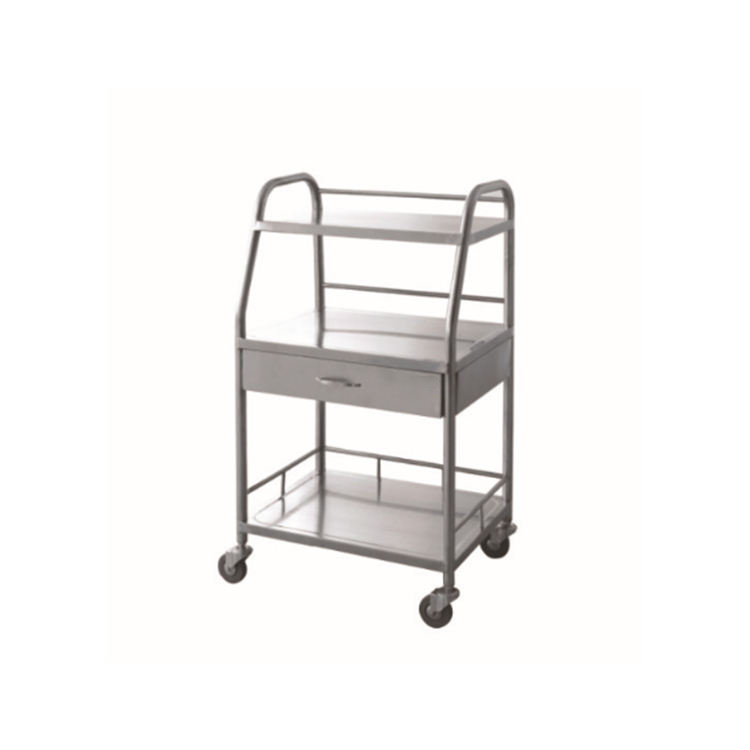 Medicine delivery medical care instrument hospital trolley furniture medical cart salon stainless steel cart with drawers