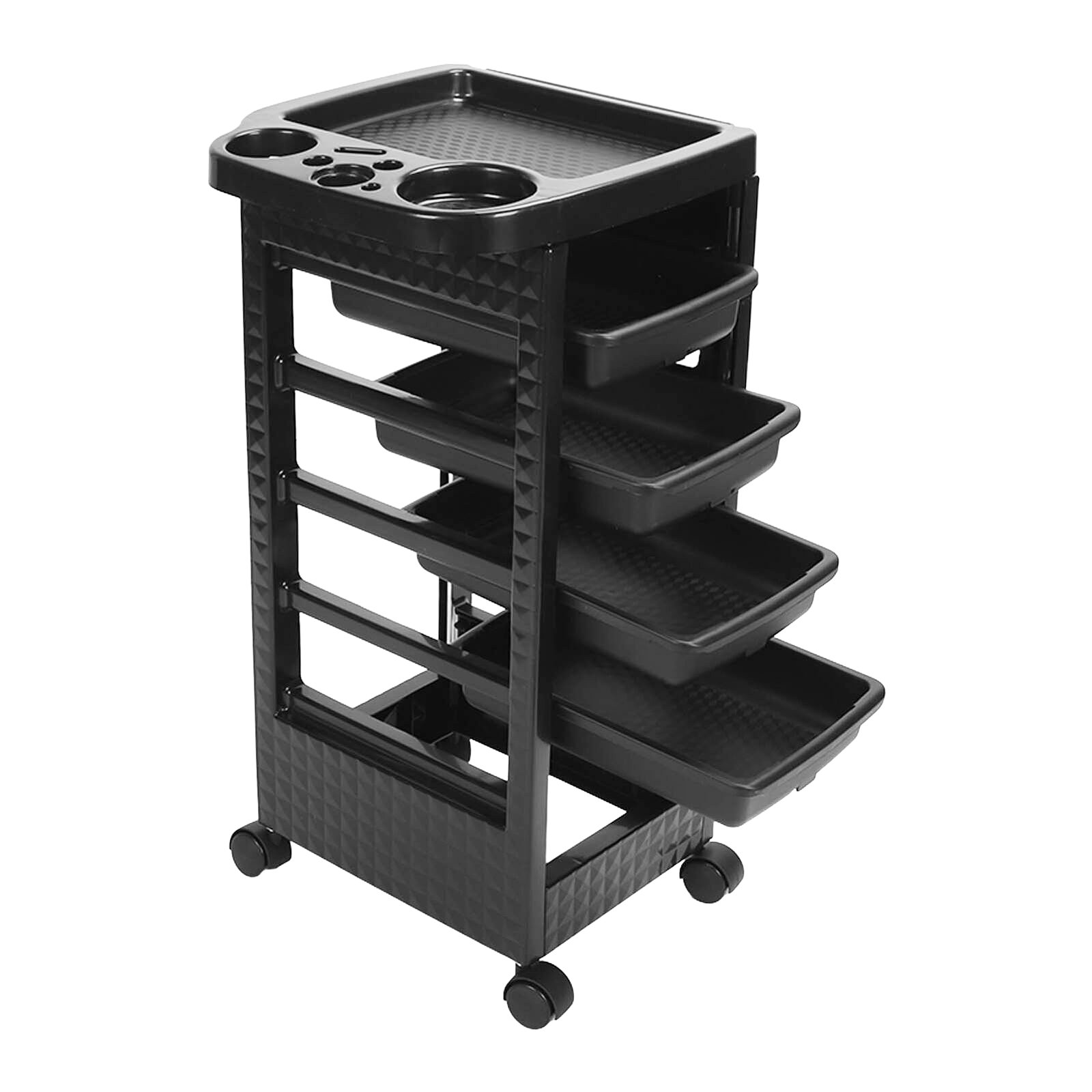 Plastic Salon Trolley Multifunctional Extension With Drawers For Beauty Living Room Salon Rolling Trolley