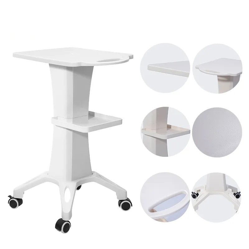 Low price salon Trolley Plastic trolley cart with four wheels