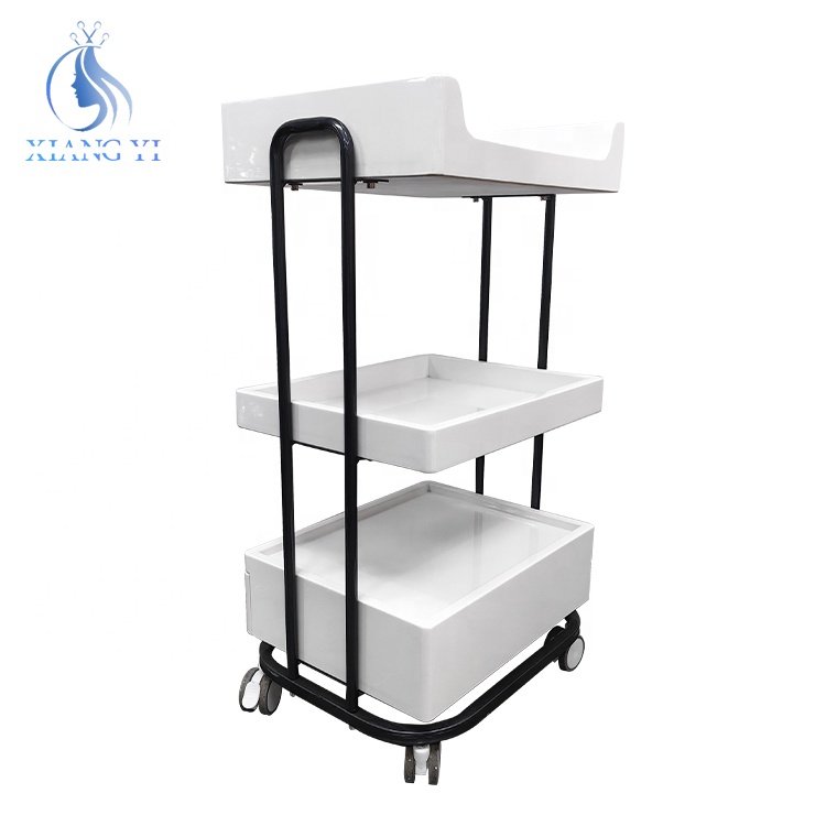 Beauty salon Multifunction Manicure Cart Storage Tool carts barbershop hairdressing spa trolley