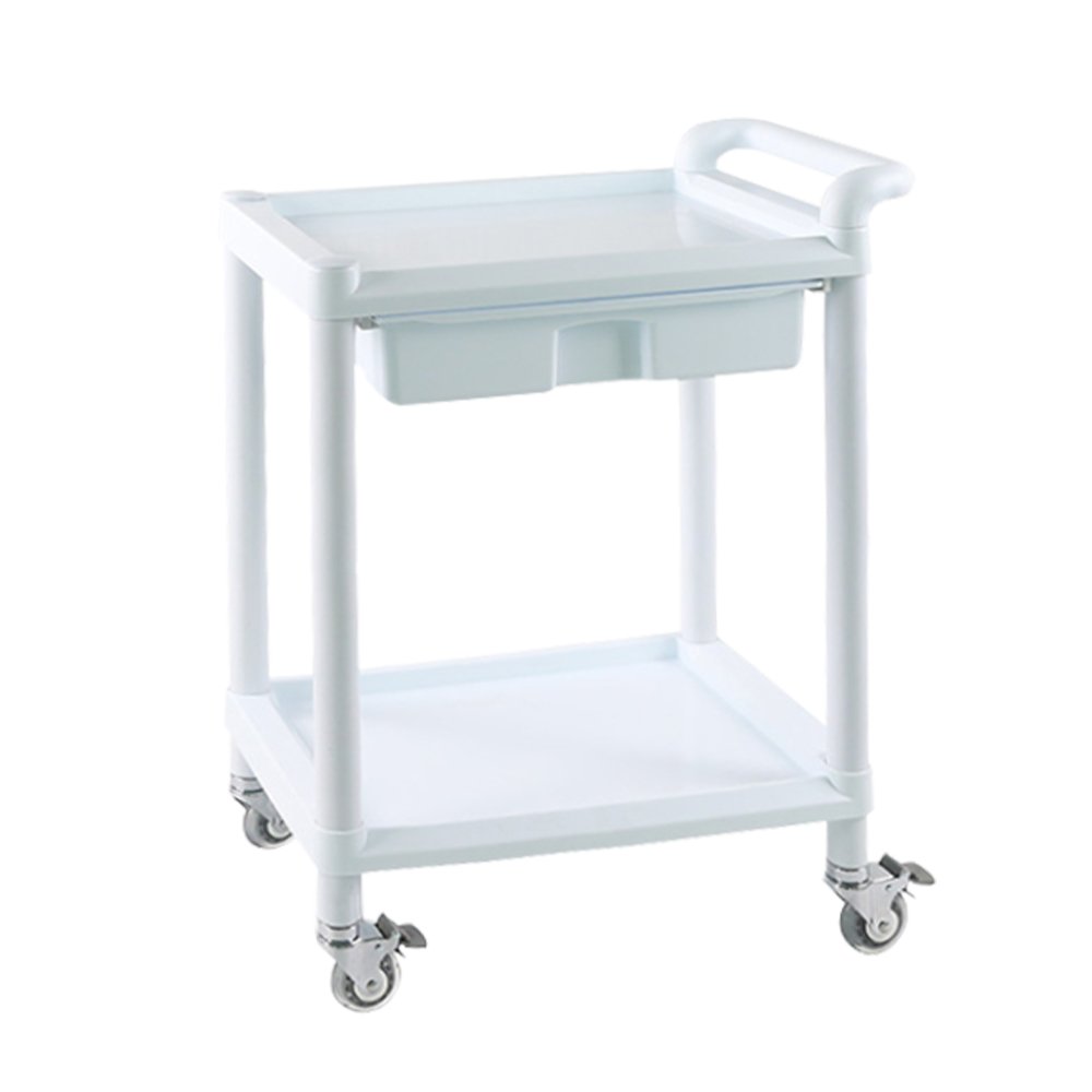 ABS 2 layers hospital cleaning cart medical trolley for hospital