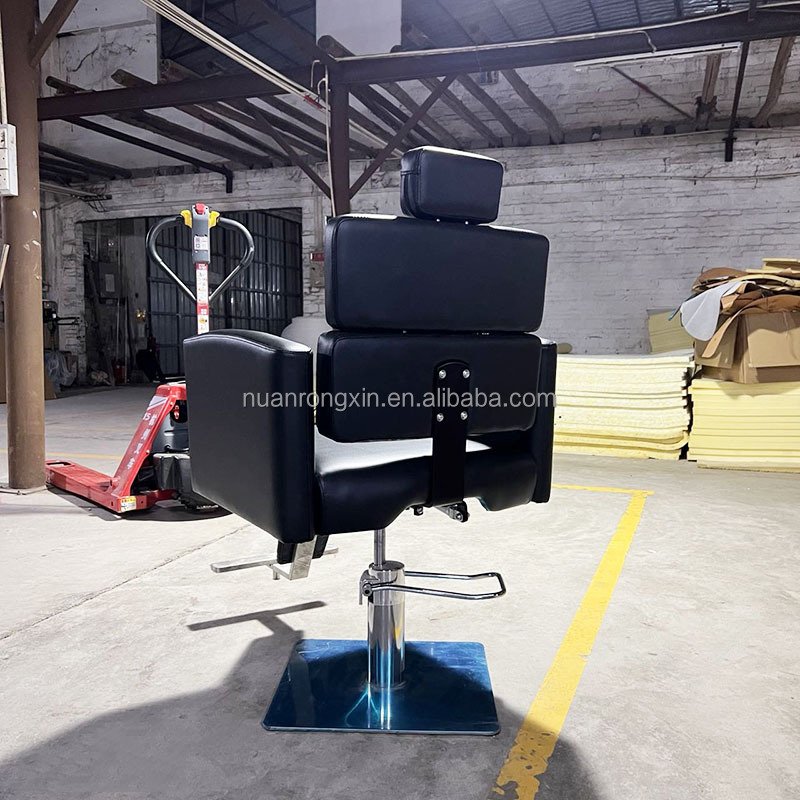 Wholesale Black Hydraulic Hairdressing Chair Classic Beauty Salon Furniture Styling Reclining Barber Chair For Men Use