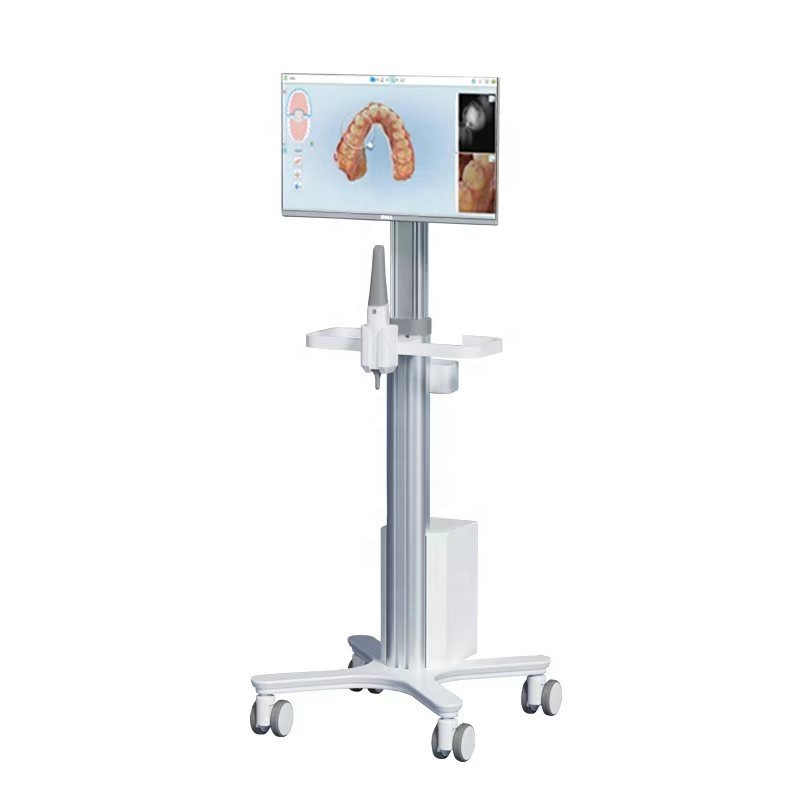 Luxurious Medical Cart All-in-one Screen PC Computer 23.8 Inch Mobile Dental Trolley for Dental Clinic Beauty Salon