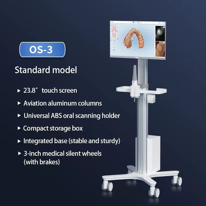 Luxurious Medical Cart All-in-one Screen PC Computer 23.8 Inch Mobile Dental Trolley for Dental Clinic Beauty Salon