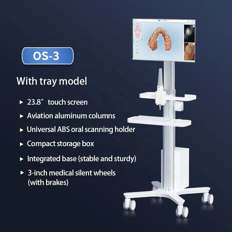 Luxurious Medical Cart All-in-one Screen PC Computer 23.8 Inch Mobile Dental Trolley for Dental Clinic Beauty Salon