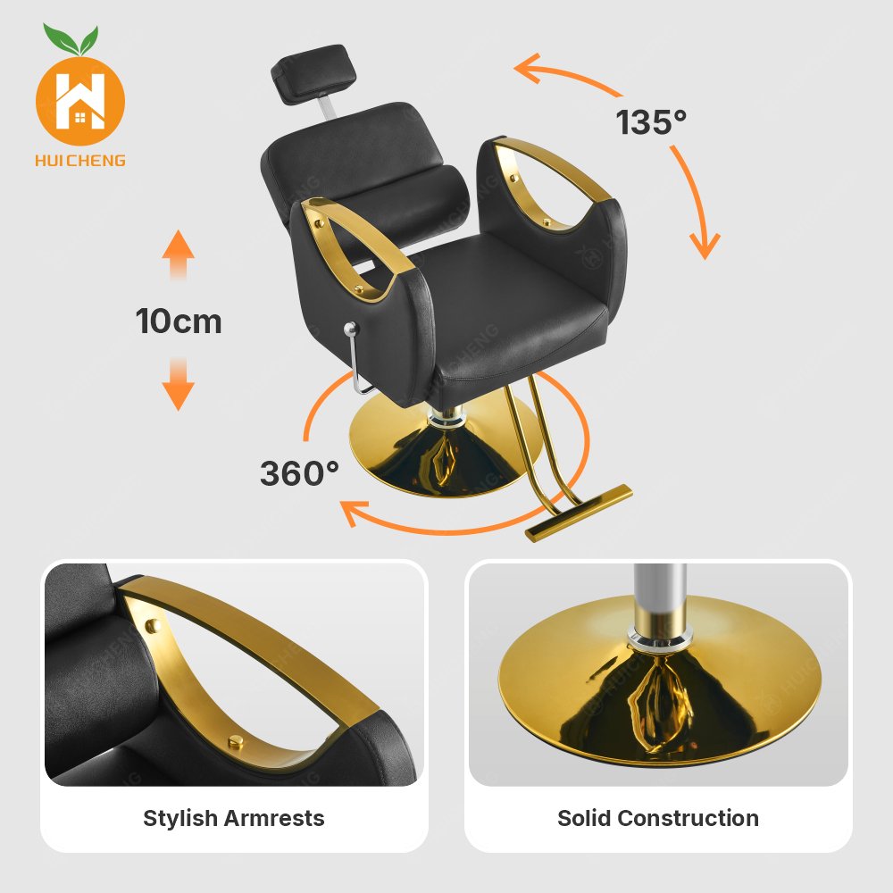 Modern Recline Styling Barber Chair with Pedal for Salon Use LC002R