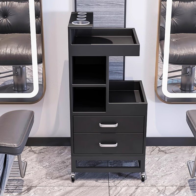 New barbershop cabinet trolley hair salon special hair tools cabinet multi-functional cutting work cabinet