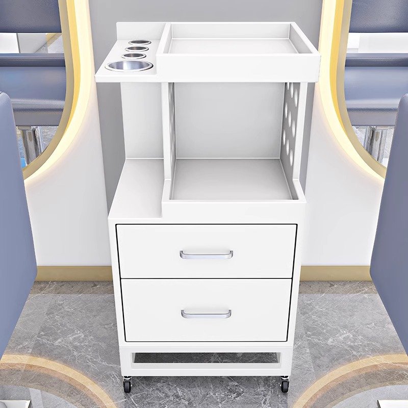 New barbershop cabinet trolley hair salon special hair tools cabinet multi-functional cutting work cabinet