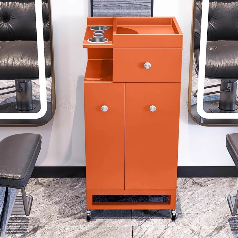New barbershop cabinet trolley hair salon special hair tools cabinet multi-functional cutting work cabinet