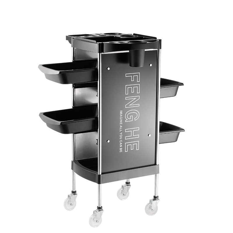 Hot selling popular black beauty salon cart for beauty center