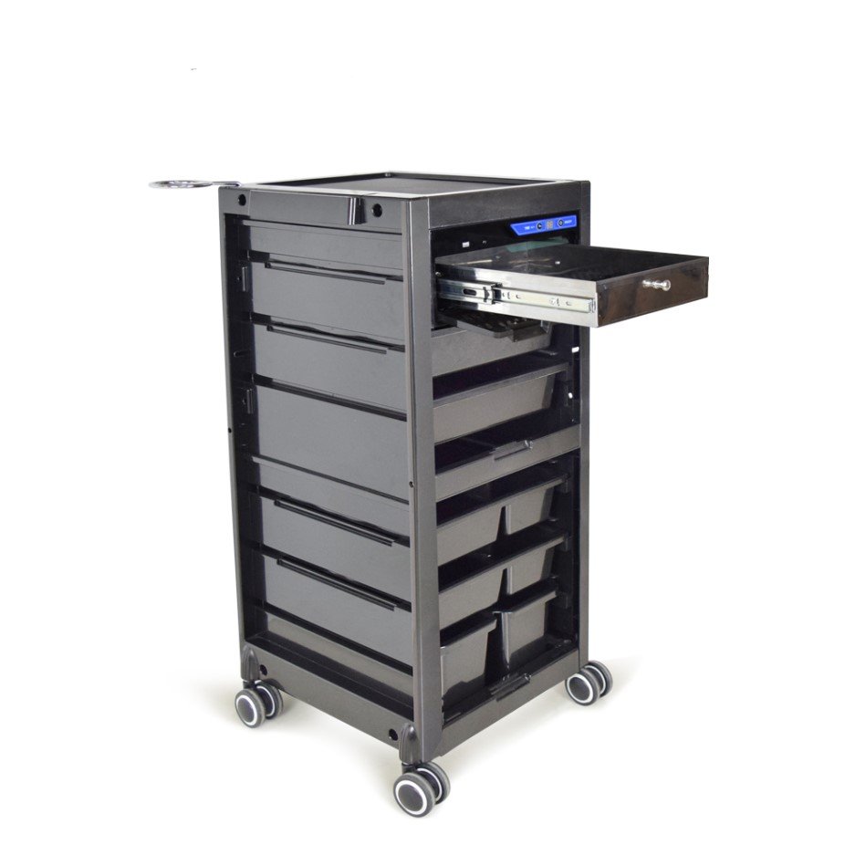 Black Beauty Salon Hairdressing nail Trolley Cart