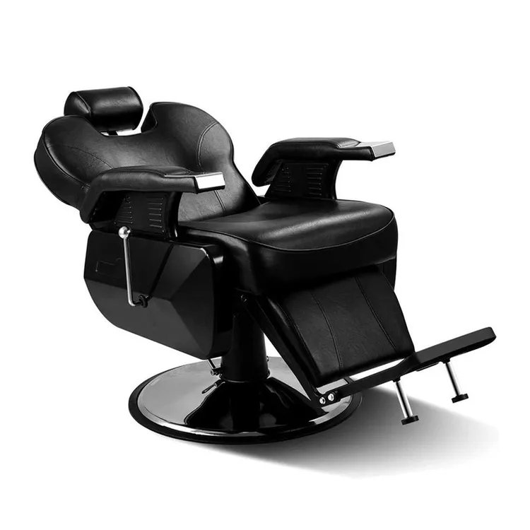 Wholesale Barber Shop Chairs for Men With Removable Headrest PVC PU Leather Material Hairdressing Salon Chairs