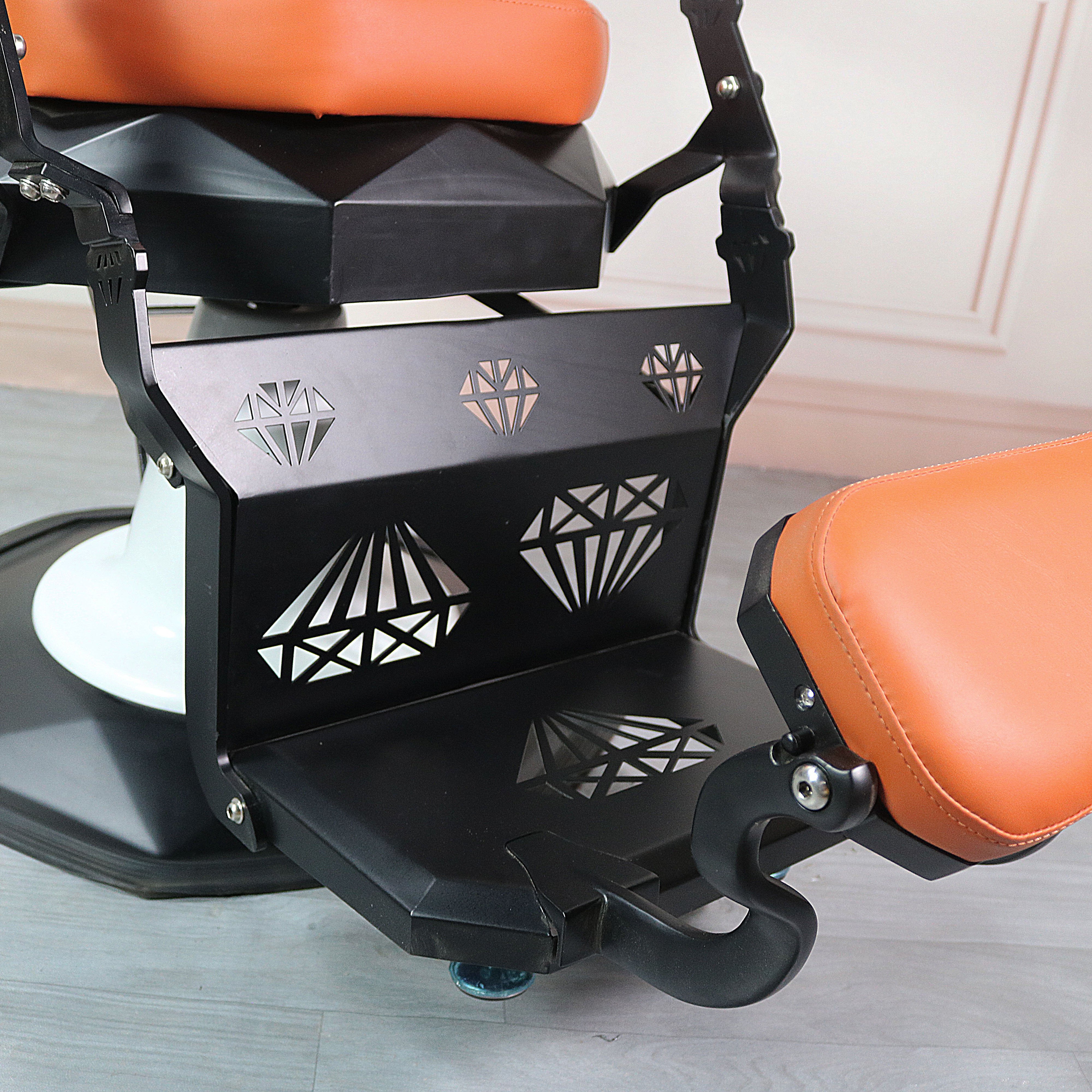 Wally Beauty Guanghzou Hair Salon Furniture Orange Barber Chair Ladies Salon Chairs For Barbershop