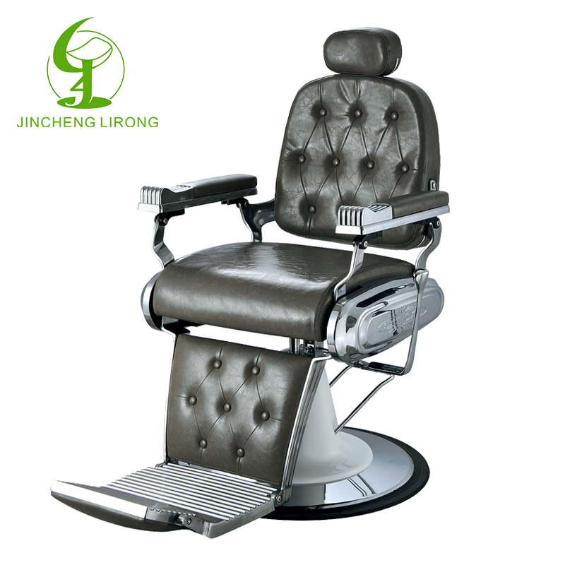 Jincheng Barber Shop Equipment Barber Chair Rotatable Brown Hairdressing Chair Salon Furniture Vintage Modern Comfortable 1pcs