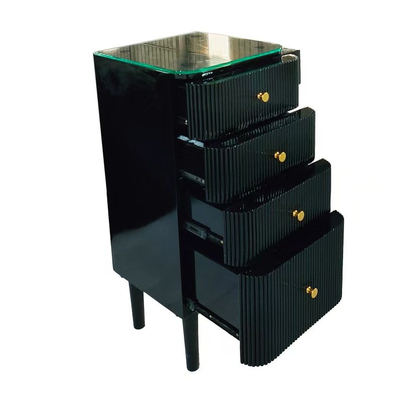 black color hair salon trolley beauty salon trolley with dryer holder salon equipment