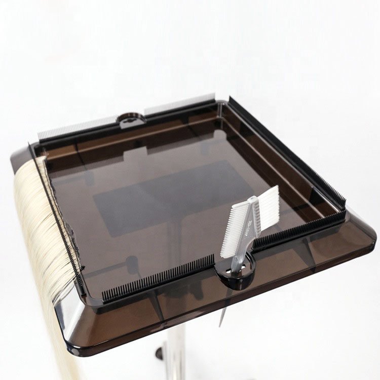 Beauty Salon Trolley Hair Extension Tray Height Adjustable Hair Coloring Hairdressing Station Barber Rolling Cart Stand Tool