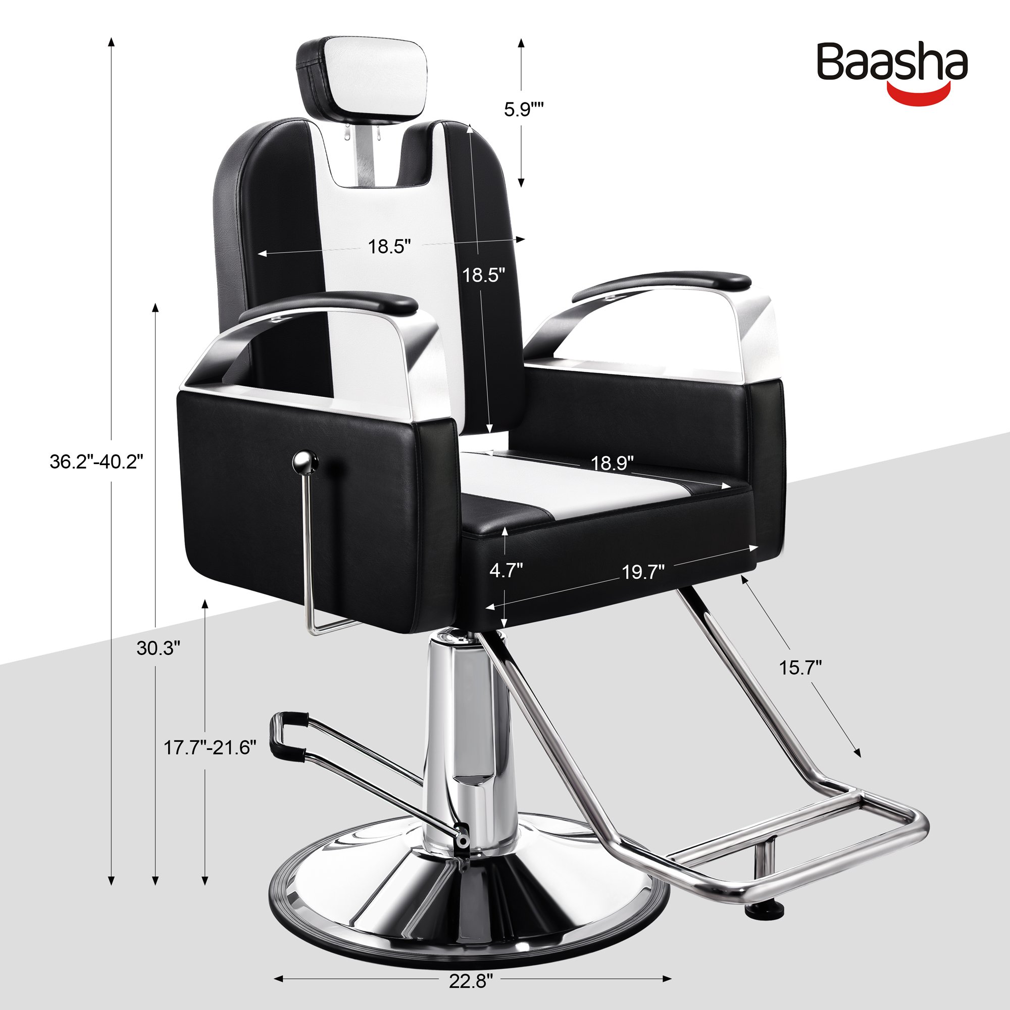 High Quality Adjustable Height Modern Professional Reclining Barber Chair Comfortable Salon Furniture Hair Salon Chair