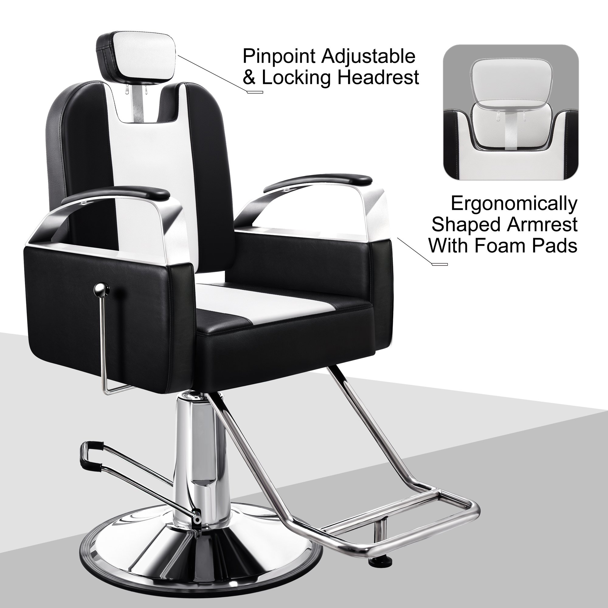 High Quality Adjustable Height Modern Professional Reclining Barber Chair Comfortable Salon Furniture Hair Salon Chair