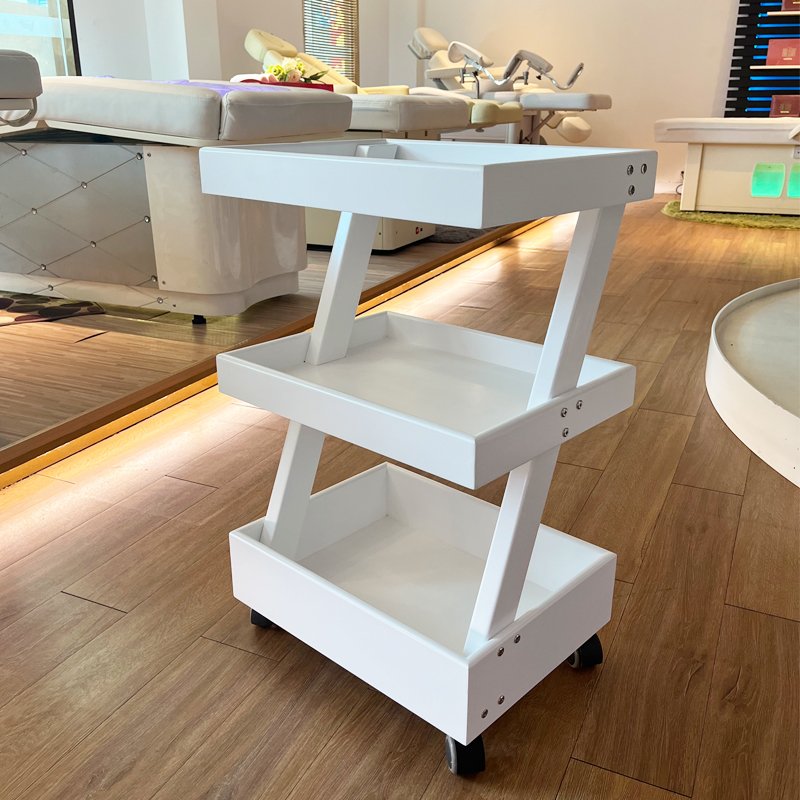white wooden salon trolley beauty salon trolley salon trolley cart