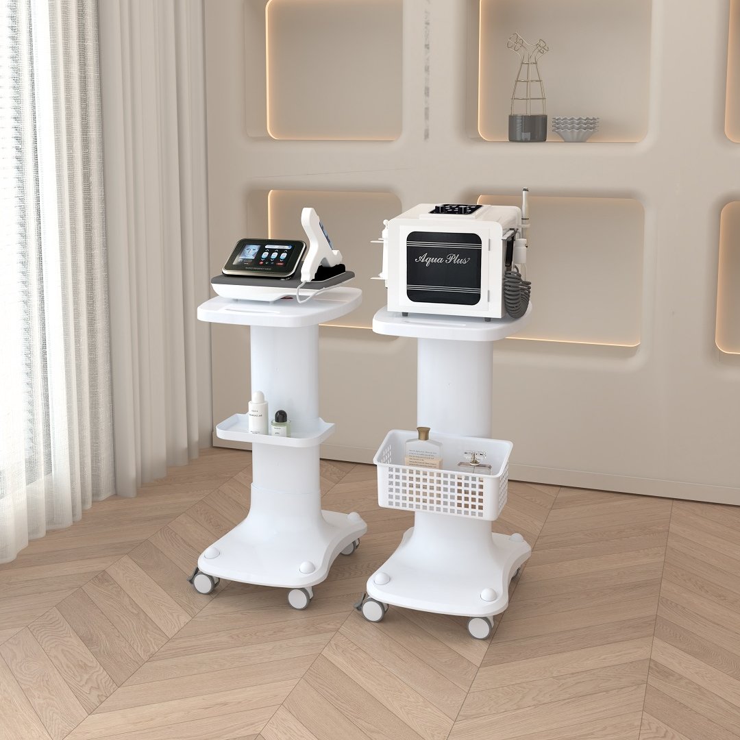 Hot selling beauty salon trolley White Salon beauty machine trolley with silent casters can be customized factory wholesale